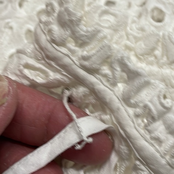 Madewell Women's White Floral Eyelet Pintuck Mini Dress AN137 - Picture 4 of 5